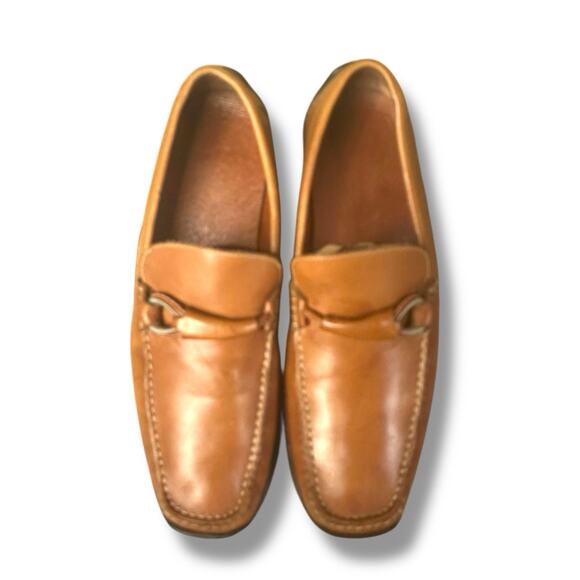 Donald J Pliner Eleo Driving Loafers Shoes Horsebit Moc Toe Brown Leather Sz 9.5 - Picture 3 of 16